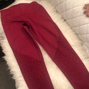 VS leggings with sheer design down leg